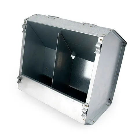 TWIN COMPARTMENT FEEDER WITH LID