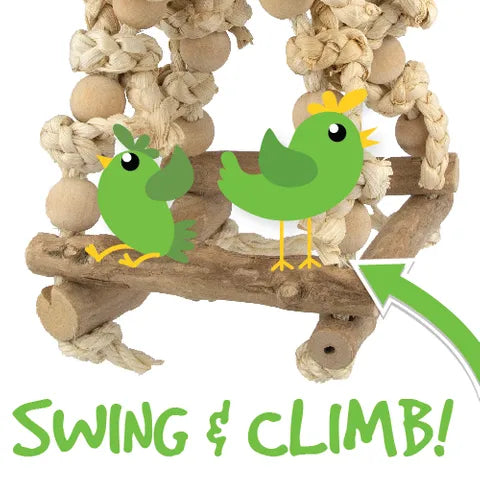 BIRD TOY - NATURALS - JAVA COCONUT SWING