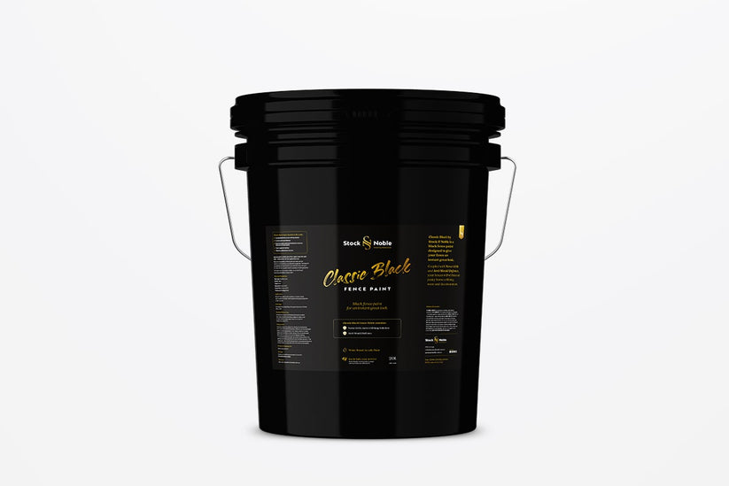 20L STOCK AND NOBLE CLASSIC BLACK STANDARD FENCE PAINT Brendale Produce