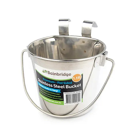 FLAT SIDED STAINLESS BUCKETS