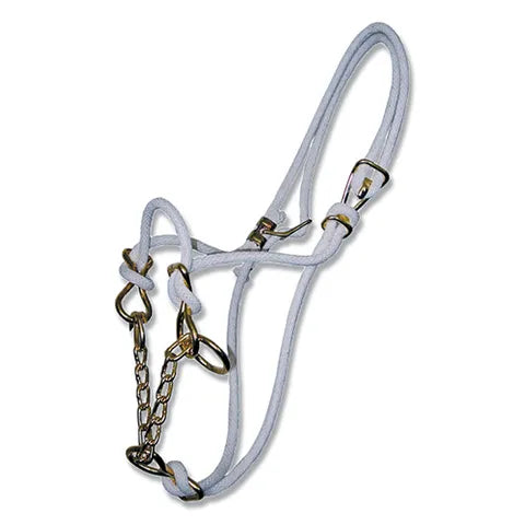 COTTON ROPE HACKAMORE HALTER