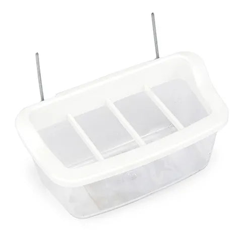 BIRD TROUGH FEEDER W DIVIDERS 9CM (SM)